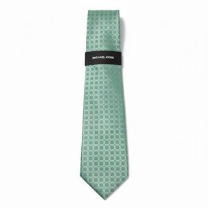 NWT Michael Kors Men’s Mint Green Tie Easter Spring Summer Silk Blend Wedding